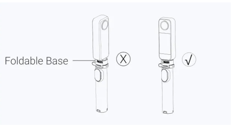 Attach Camera to Foldable 2-in-1 Selfie Stick (1/4 Mount)