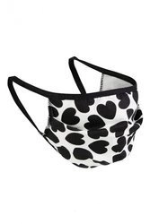 Becker Healthcare B2 - 2-layer FFP1 protective mask with elastic band (Black Hearts)