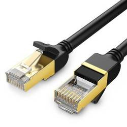 UGREEN NW107 Ethernet RJ45 round network cable, Cat.7, STP, 10m (black)