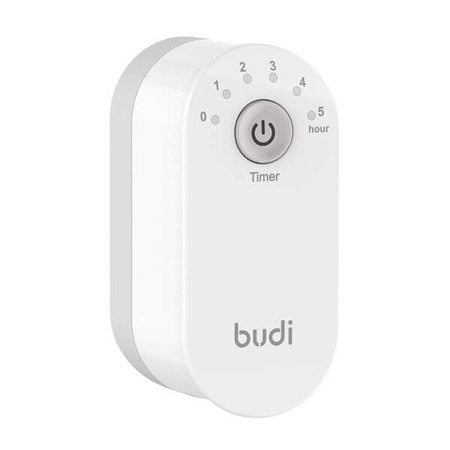 Budi network charger with timer function, 2xUSB-A, 12W, 2.4A (white)