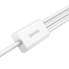 Baseus Superior Data USB fast charging cable for M+L+C 3.5A 0.5M(White)