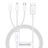 Baseus Superior Data USB fast charging cable for M+L+C 3.5A 1M(White)