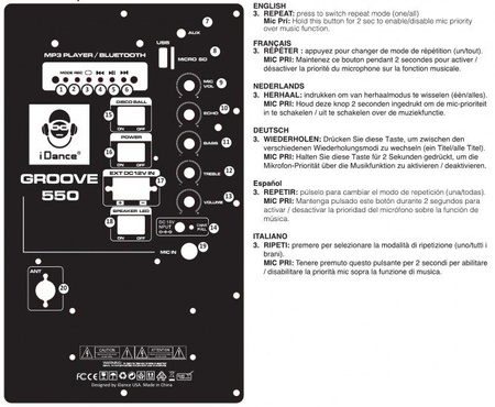 iDance Groove 550 - głośnik Bluetooth 500W