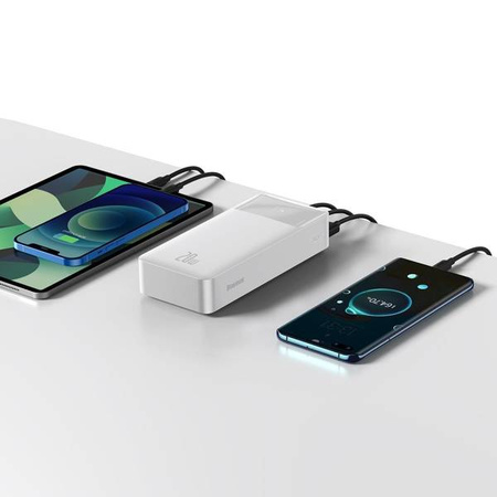 Powerbank Baseus Bipow 30000mAh, 2xUSB, USB-C, 20W (biały)
