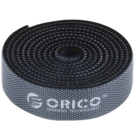 Velcro tape, cable organizer Orico 1m (black)