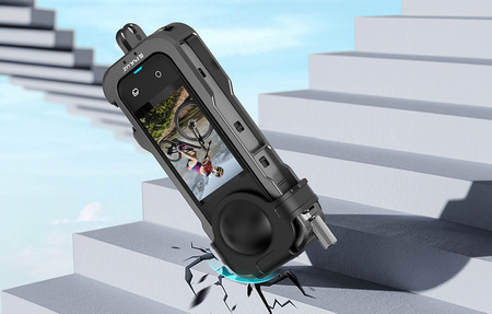 Puluz PU981B | metalowa obudowa ochronna z osłoną obiektywu do kamery Insta360 X4