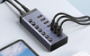 UGREEN 7in1 USB-C hub, 7x USB-A 3.0 12V 2A (black)