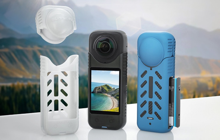 Sunnylife silikonowa osłona obiektywu do Insta360 X4 | X5 (biała)