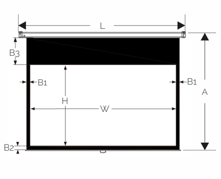 Ekran elektryczny 90" Suprema LUPUS 200x113cm MW