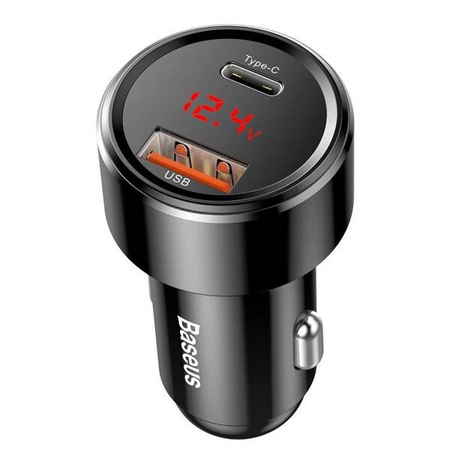 Baseus Magic USB + USB-C QC 4.0 PD 45W car charger (black)