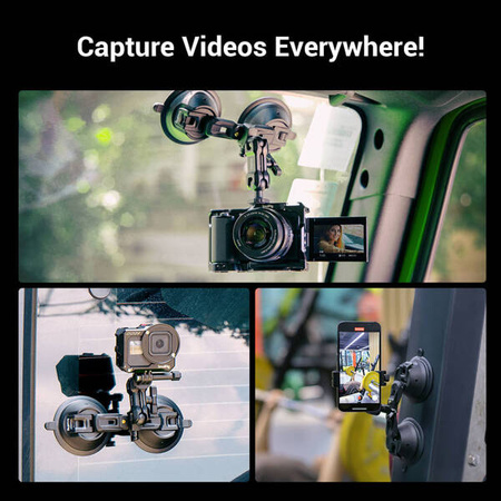 SmallRig 3566 Suction Cup Portable Dual with Camera Mount SC-2K