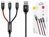 Baseus kabel 3w1 | 1.2m | MicroUSB | USB-C | Lightning | 3,5A