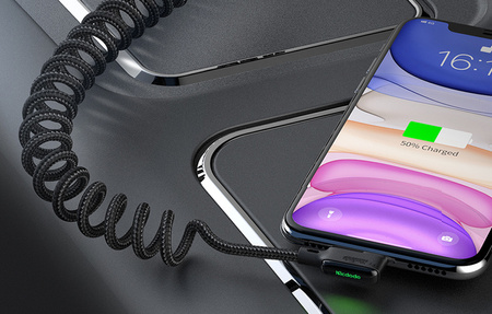 Kabel USB do Lightning, Mcdodo CA-7300, kątowy, 1.8m (czarny)