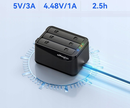 Puluz PF12 | Insta360 X5 Charge Case | 3-channel battery charger for the Insta360 X5 camera