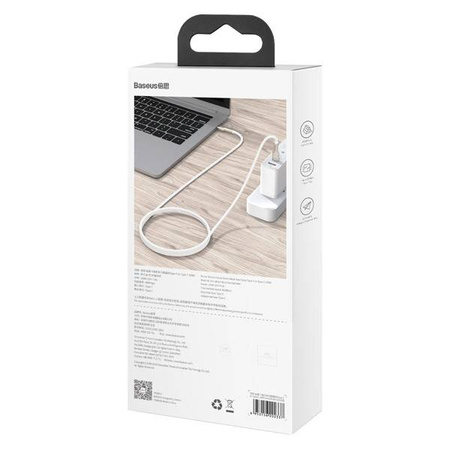 Baseus Cafule USB-C to USB-C cable, 100W, 1m (white)