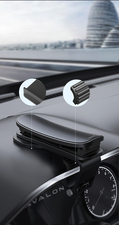 Baseus Big Mouth Pro | Uchwyt samochodowy | Zaciskowy, na deskę rozdzielczą | Czarny