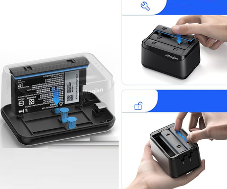 Puluz PF12 | Insta360 X5 Charge Case | 3-kanałowa ładowarka do Insta360 X5