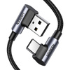 Ugreen US176 | 3a | 2m | black | USB-C-USB | Cable angular