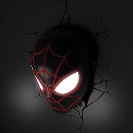 Lampka 3D Spidermana Milesa Moralesa od Marvel do przyklejenia
