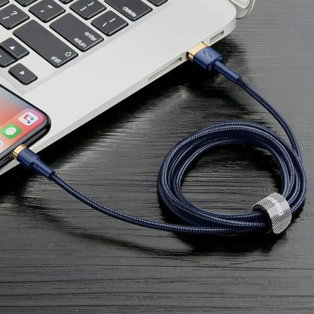 Baseus Cafule 1.5A 2m USB Lightning Cable (gold and navy blue)