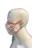 Becker Healthcare B2 - 2-layer FFP1 protective mask with elastic band (Red Flowers)