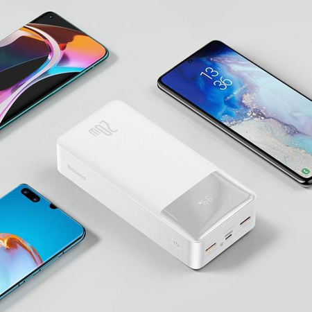 Powerbank Baseus Bipow 30000mAh, 2xUSB, USB-C, 20W (biały)