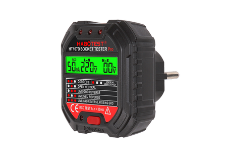 Tester gniazd z wyświetlaczem cyfrowym Habotest HT107D