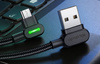 Mcdodo CA-5280 LED - kabel USB do MicroUSB kątowy 3m (czarny)