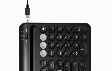 Delux K2212V BT Wireless Keyboard (Black)