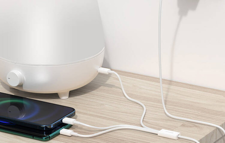 Baseus Superior Data USB fast charging cable for M+L+C 3.5A 0.5M(White)