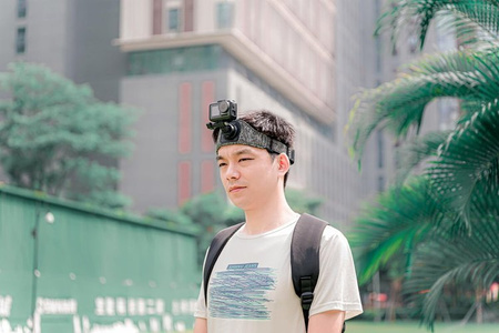 Opaska na głowę Telesin z dwoma mocowaniami na kamery sportowe (GP-HMS-T06)