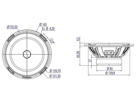 FOCAL PS 165 V1 - zestaw 2-drożnych głośników komponentowych 16,5 cm