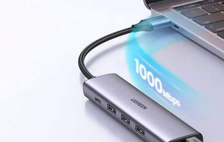 UGREEN CM475 - adapter with USB-A |RJ45 | hub USB-C