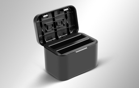 Etui ładujące na baterie i karty pamięci PULUZ do Insta360 X4 (czarne)