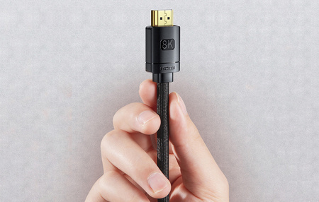 Kabel HDMI 2.1 Baseus High Definition Series, 8K 60Hz, 3D, HDR, 48Gbps, 1m (czarny)