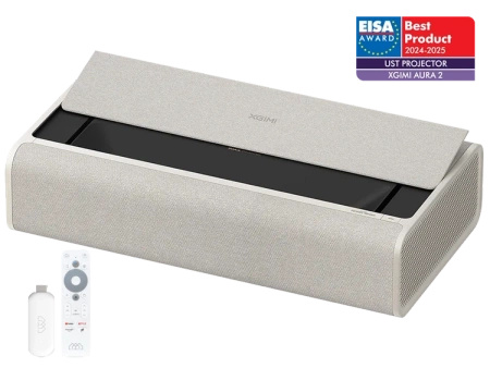 XGIMI AURA 2 + Google TV Stick 4K | najnowszy projektor typu UST LASER TV | pierwsze miejsce EISA 2024