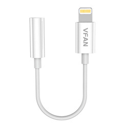 Kabel Vipfan L07 Lightning do mini jack 3.5mm AUX, 10cm (biały)