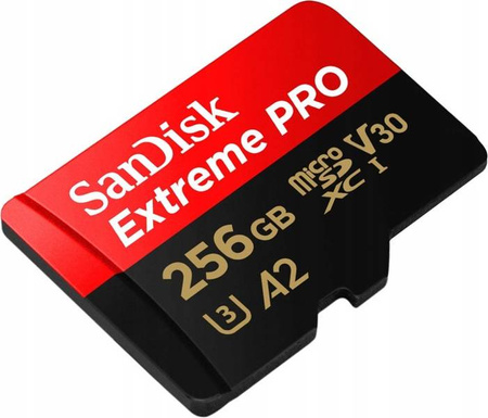 Karta SanDisk Extreme PRO microSDXC 256GB 200/140 MB/s A2 C10 V30 UHS-I U3