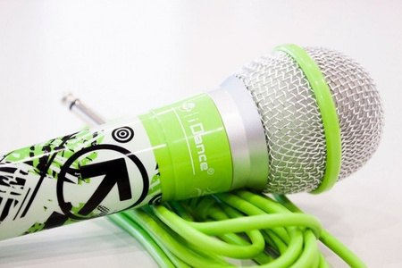 iDance Microphone CLM1 - green wired microphone