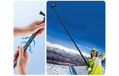 Telesin GP-MNP-300-3 |kijek selfie stick z włókna węglowego o długości 3m