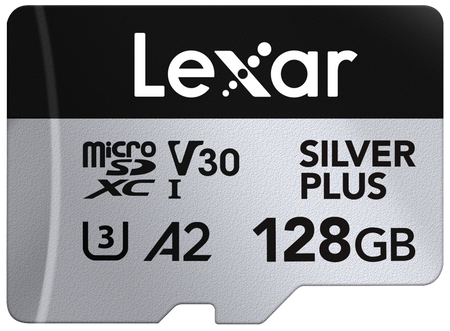 microSDXC Silver Plus 1066x UHS-I/U3/A2/4K R205/W150 (V30) 128GB