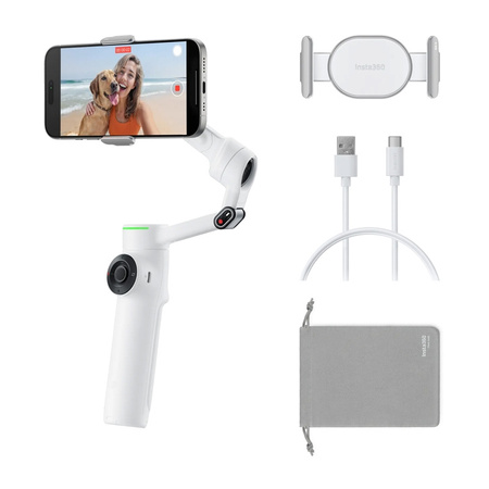  Insta360 Flow 2 Pro AI Tracker Bundle | Gimbal | Biały