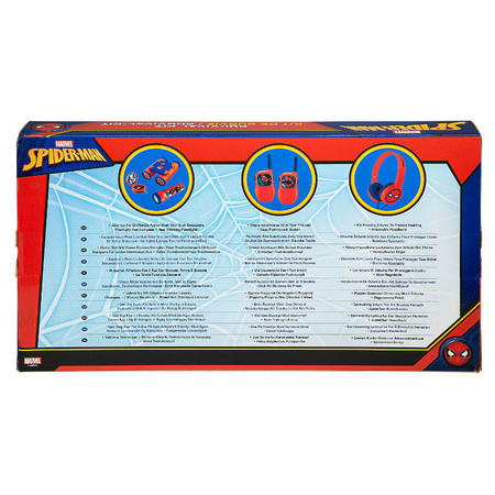 Spiderman Zestaw przygoda 5w1: latarka, kompas, lornetka, walkie talkie, słuchawki SM-V302