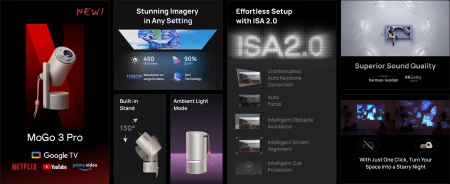 Zestaw 2w1: XGIMI MoGo 3 Pro + PowerBase Stand