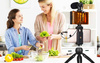 Puluz Live recording kit tripod + LED lamp + microphone + phone clip PKT3132B