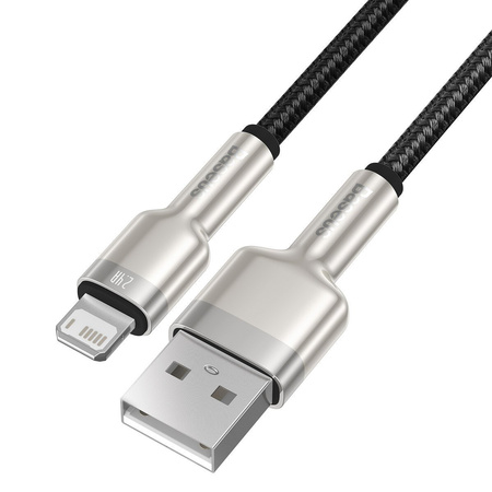 USB cable for Lightning Baseus Cafule, 2.4A, 1m (black)