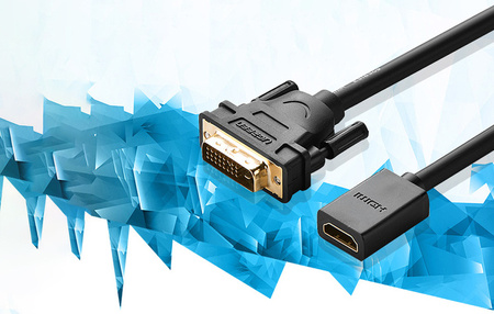 Adapter DVI do HDMI UGREEN 20118, 15cm (czarny)