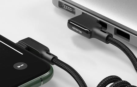 Kabel USB do Lightning, Mcdodo CA-7300, kątowy, 1.8m (czarny)