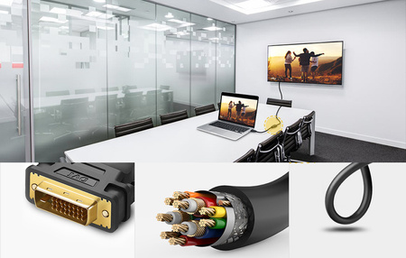 Adapter DVI do HDMI UGREEN 20118, 15cm (czarny)