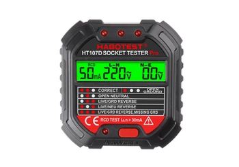 Tester gniazd z wyświetlaczem cyfrowym Habotest HT107D